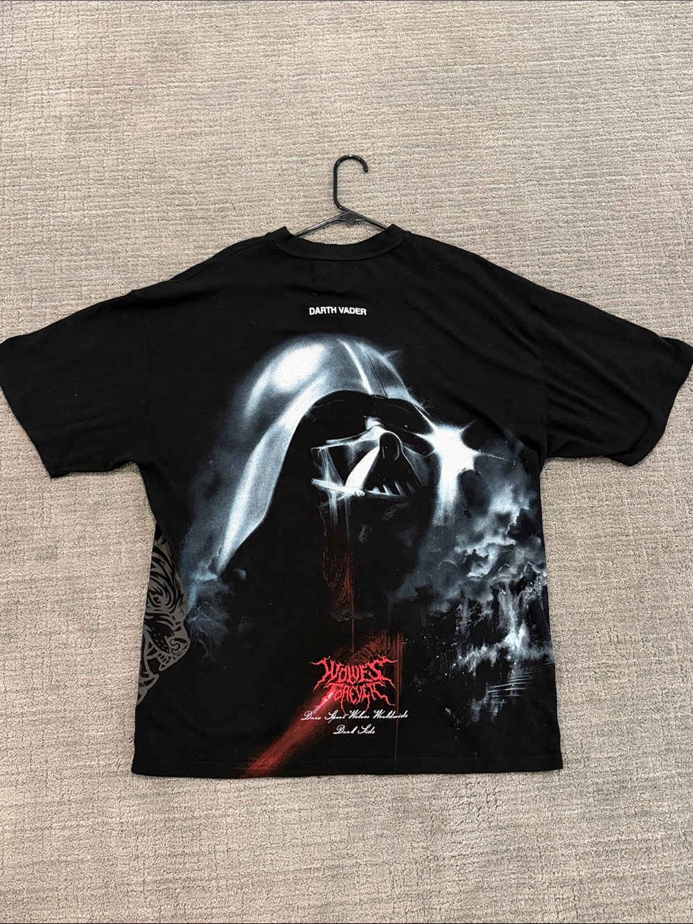 Darc Sport Black Darth Vader Graphic Tee with White and Red Details